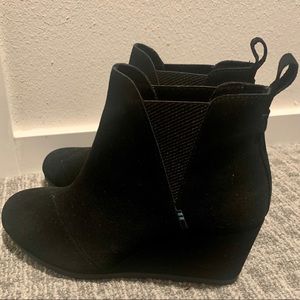 TOMS black booties